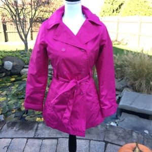 Gently used London Fog girls lined rain coat